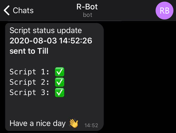 RSkriptStatus mit Telegram überwachen hafertill
