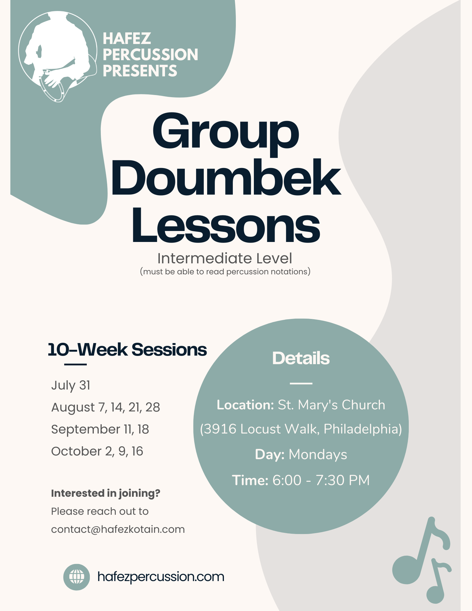 Hafez Kotain lessons Master Percussionist