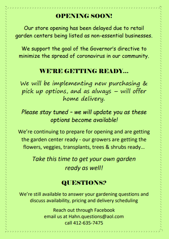 hahns4 HAHN NURSERY Garden Center and Greenhouses