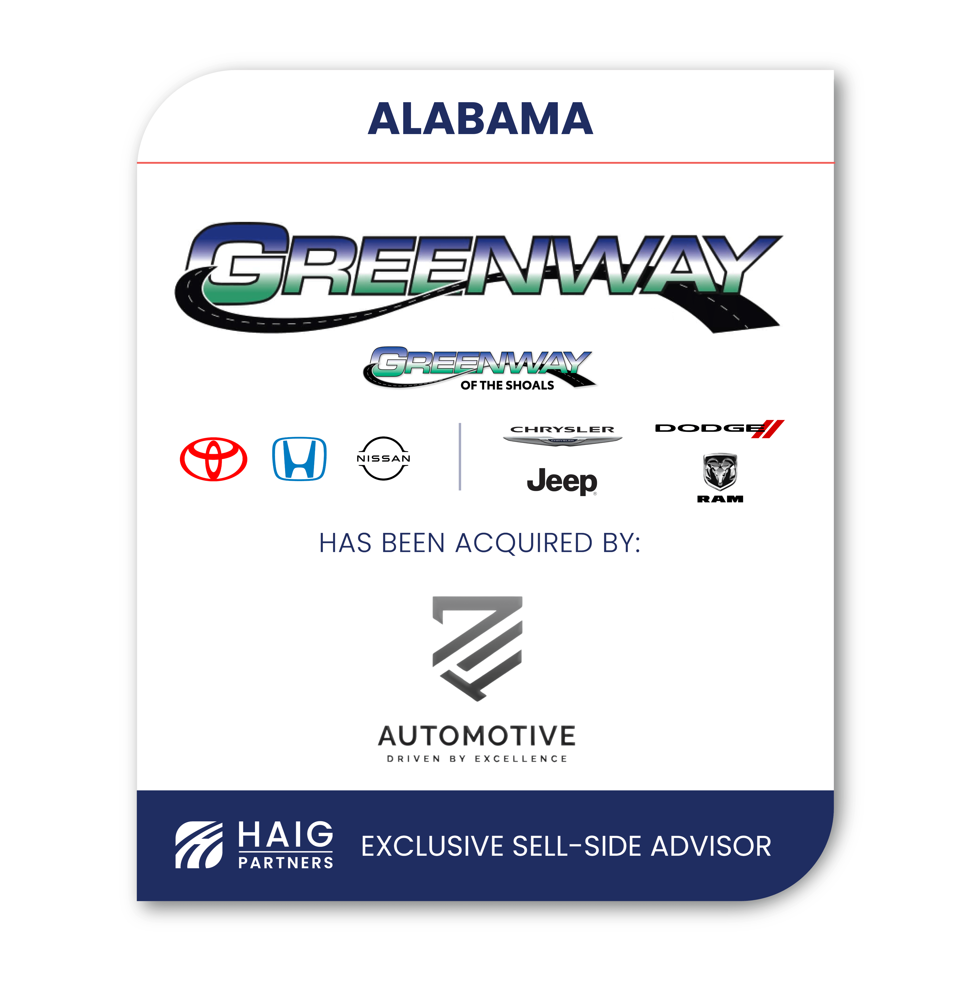 Greenway Automotive Sells Greenway of the Shoals, 4 Dealerships in