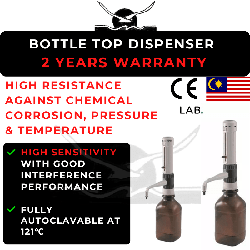 LAB MASTER MALAYSIA Autoclavable Bottle Top Pipette Dispenser