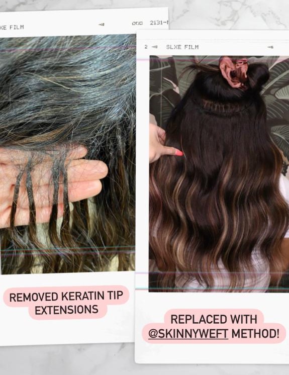 Hair Extension Method Skinny Weft Vs. Others "Weft" Methods