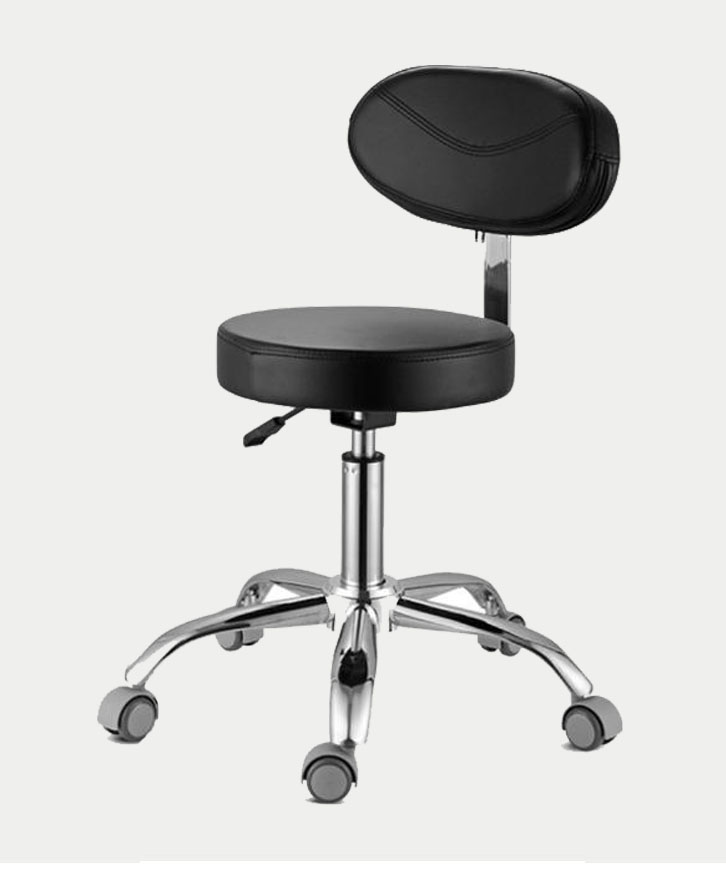 Rolling Stool with Backrest HairStation