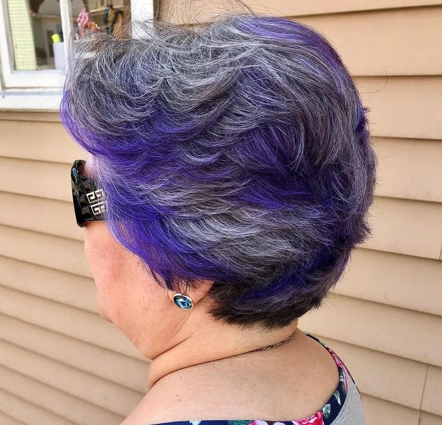 15 Best Natural Gray Hair With Purple Highlights HairstyleCamp