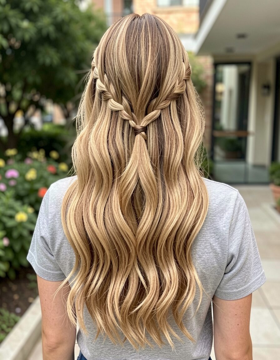 Easy Waterfall Braid Tutorial: How to Do a Waterfall Braid (546 x 706 Pixel)