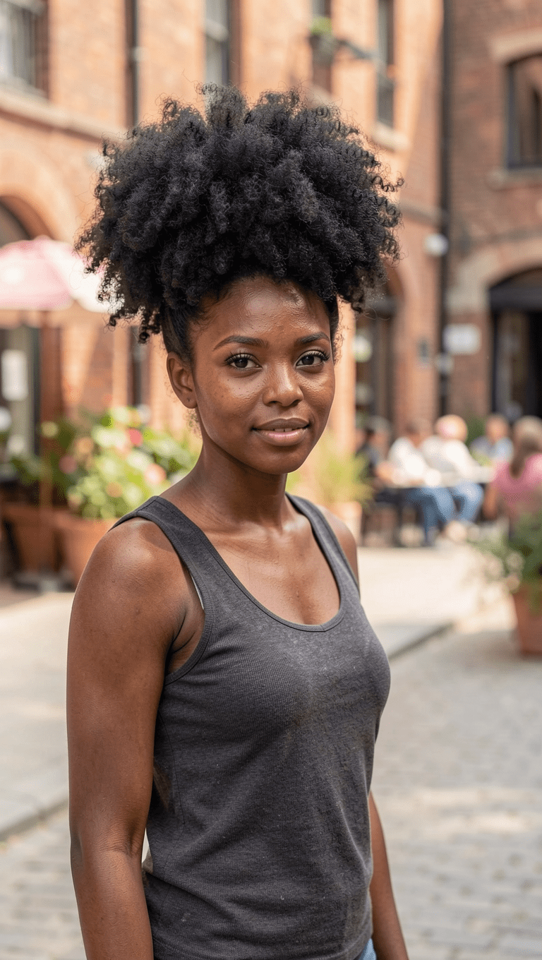 African American Natural Hairstyles for Medium Length Hair