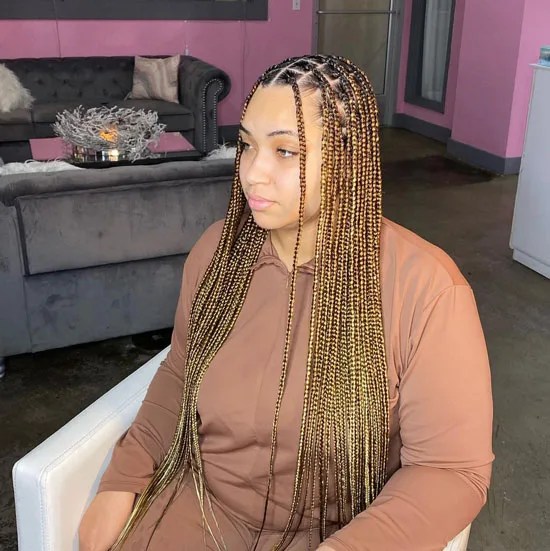 Medium Knotless Braids with Color 20 Astonishing Hairstyles to Try in 2023