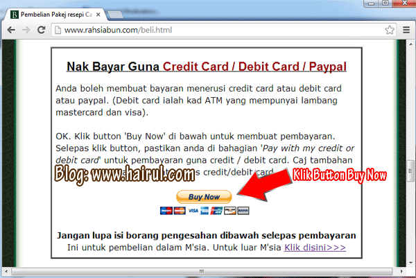 Cara Beli Online & Bayar Guna Debit Card dan Credit Card Dengan Mudah