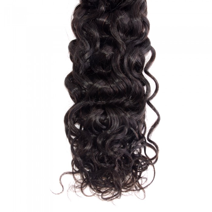 1030 Inch Italy Curly Virgin Peruvian Hair 1B Natural Black Hair