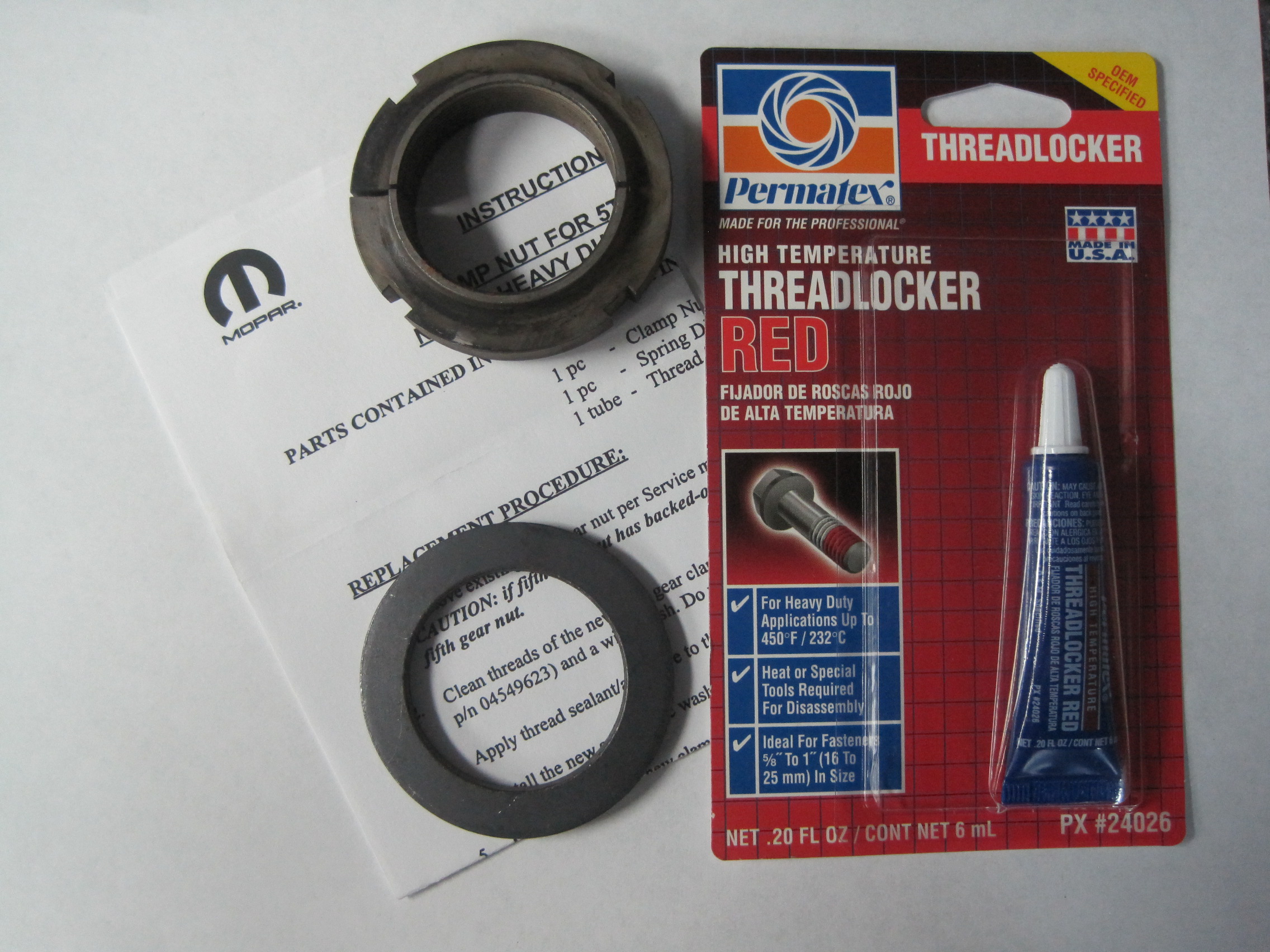 NV4500 5th Gear Nut Kit Haisley Machine