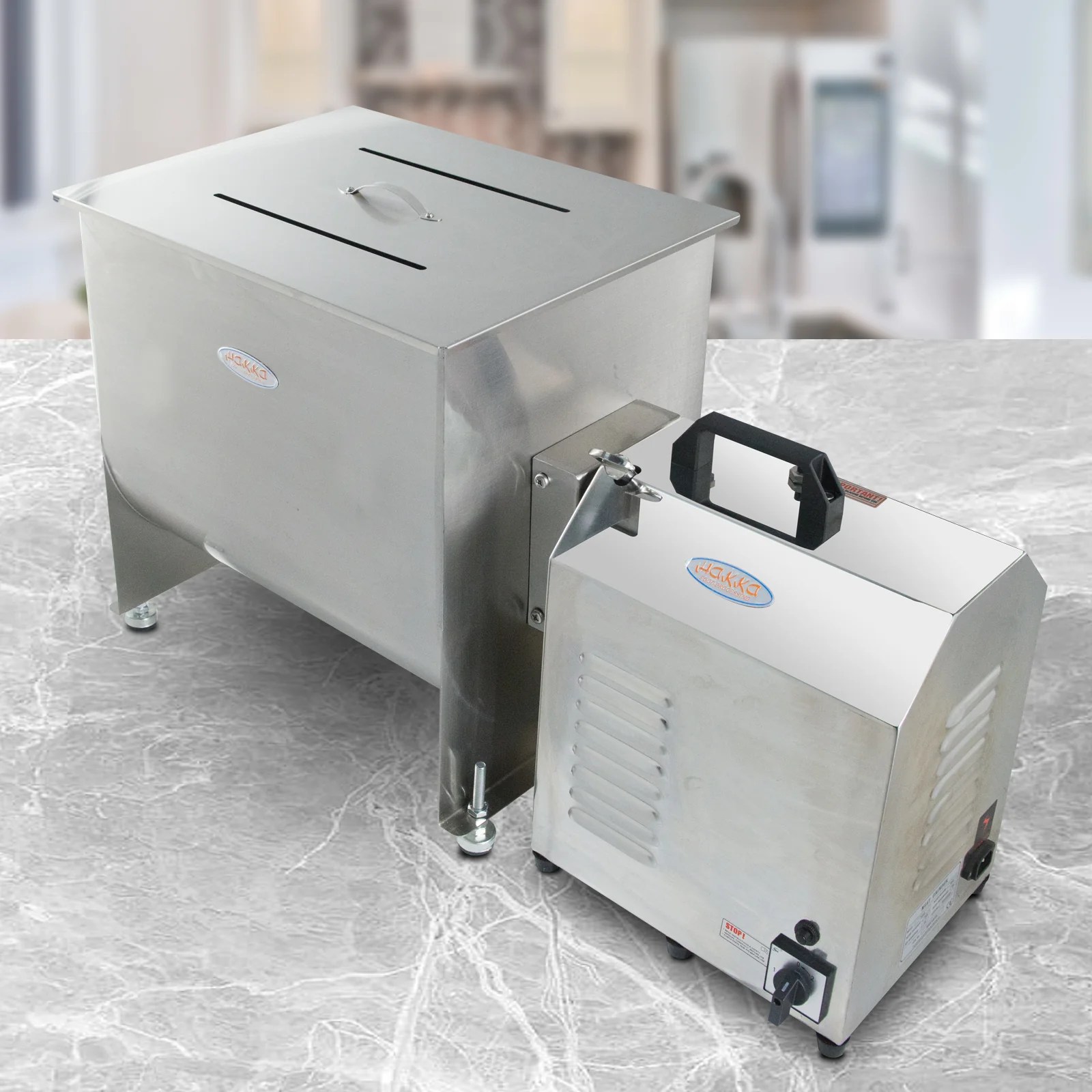 Hakka Electric Meat Mixer 90lbs Capacity Tank Gear Driven Stainless St