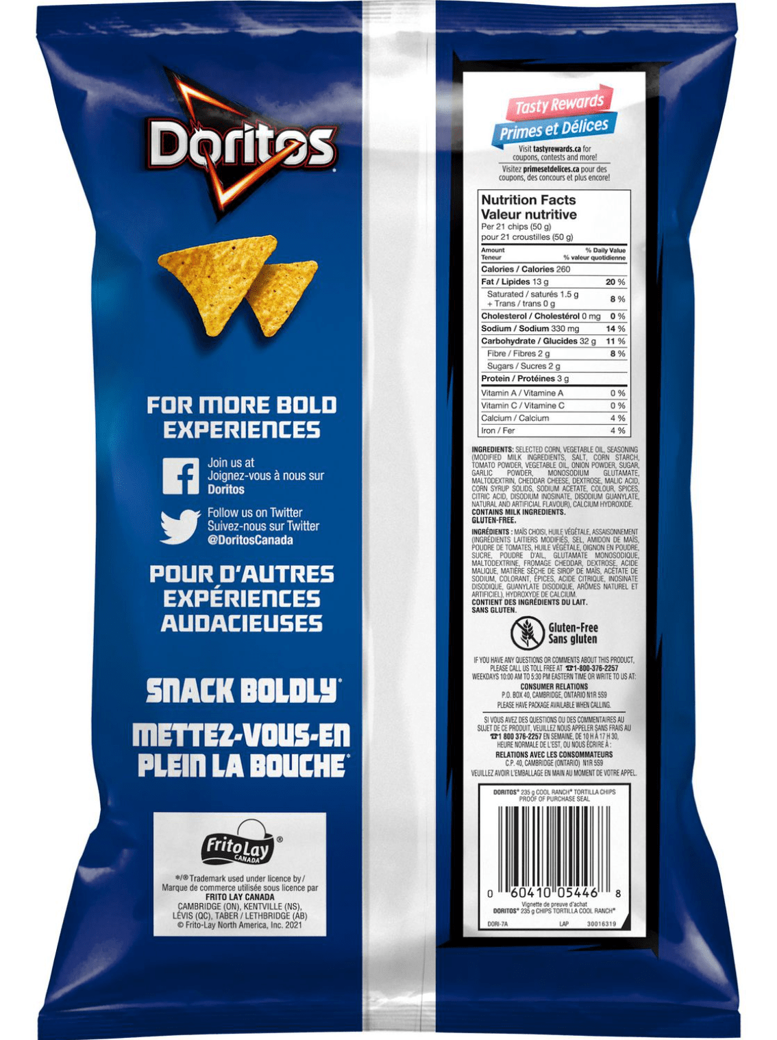 DORITOS® COOL RANCH® Flavoured Tortilla Chips IlmHub Halal Foods