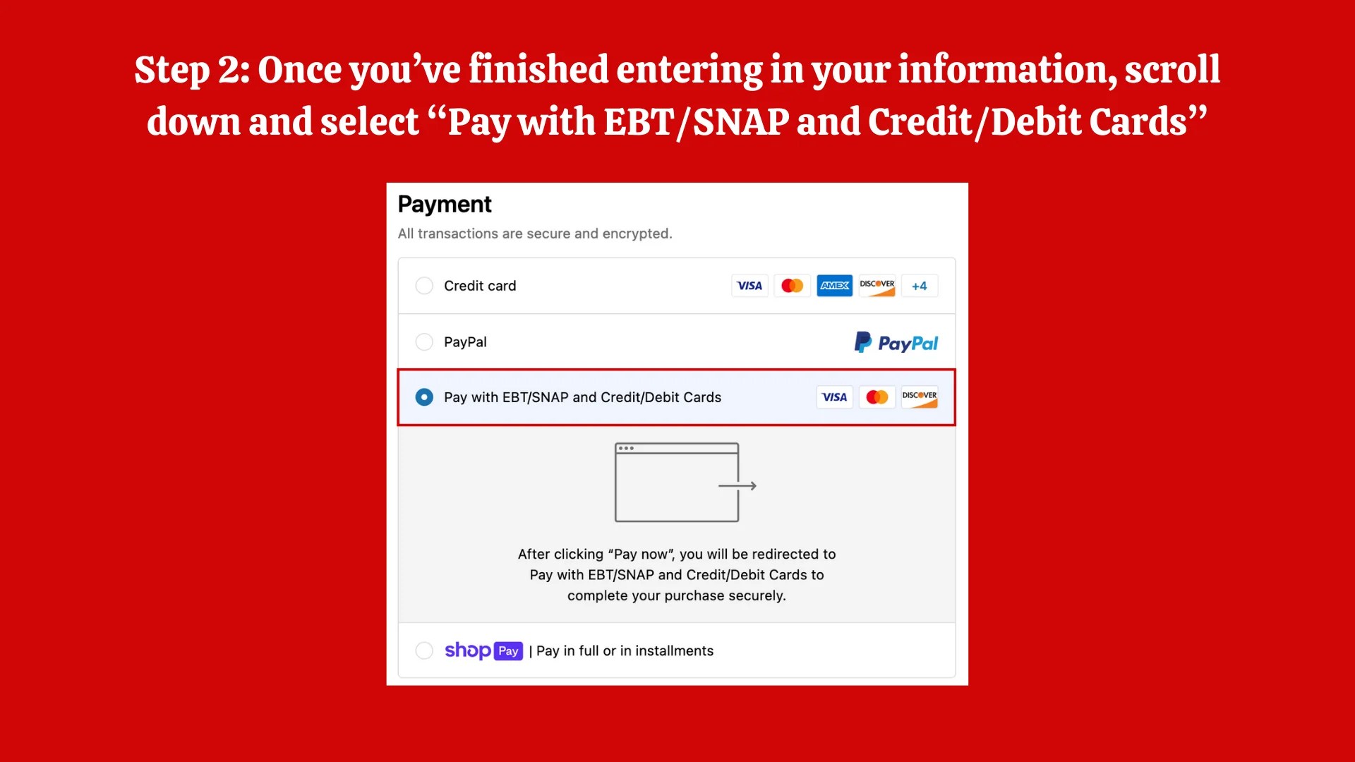 How to Use EBT Online 4th Ave Halal Meat Market