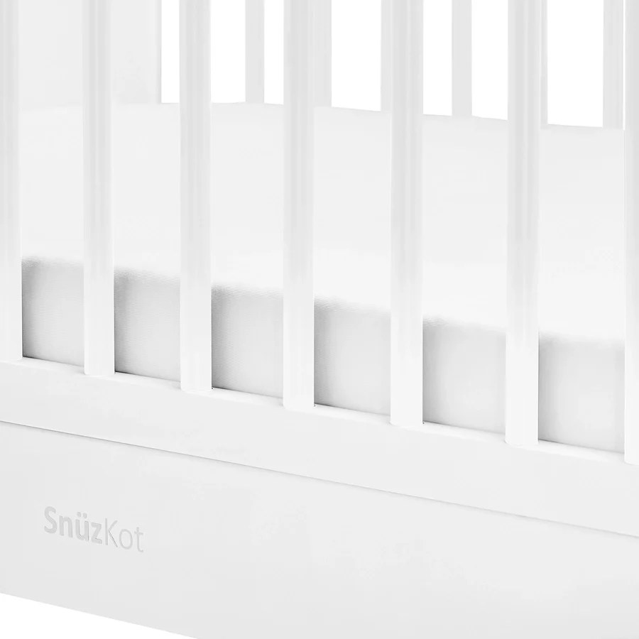 White SnuzKot Skandi Cot Bed Modern Nursery Furniture Halamama