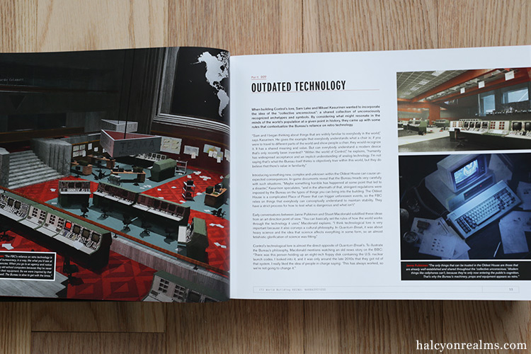The Art And Making Of Control Book Review Halcyon Realms Art Book