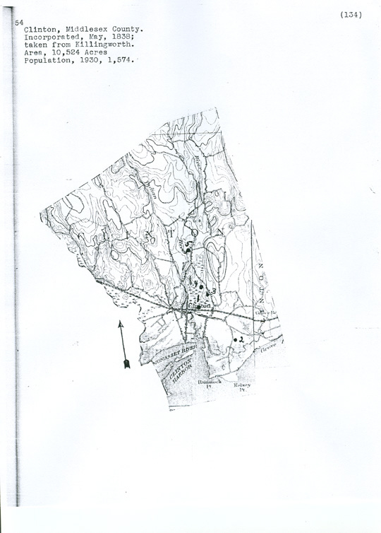 Clinton, Middlesex County, Connecticut Cemetery Information, List of