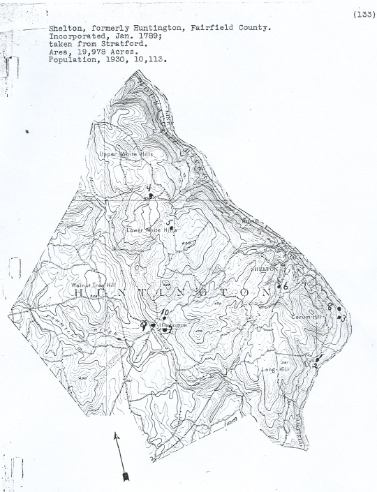 Shelton, Fairfield County, Connecticut Cemetery Information, List of