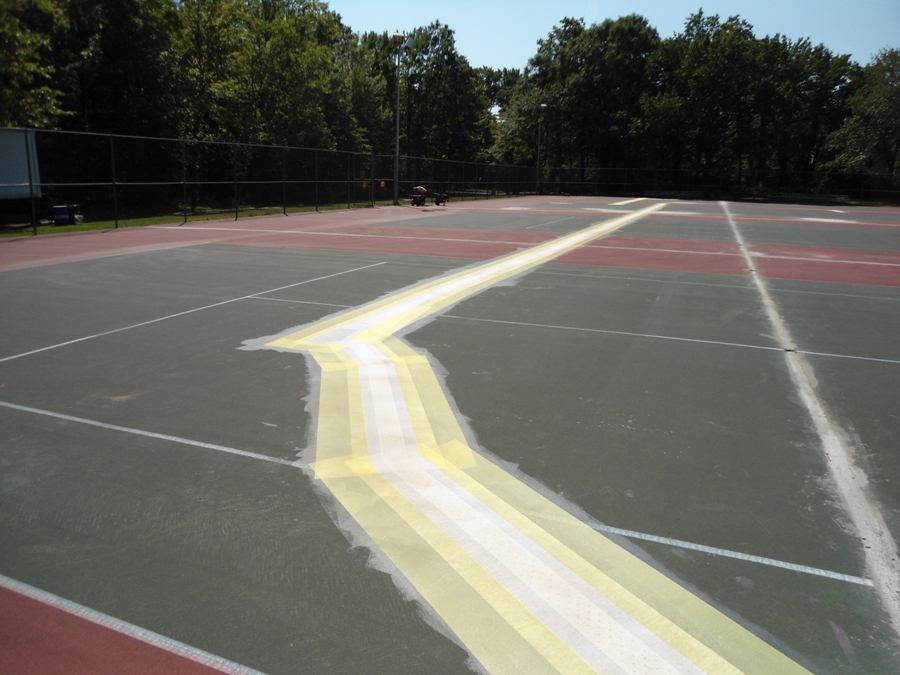 Crack Repair New Jersey Tennis Court Builder Certified Track