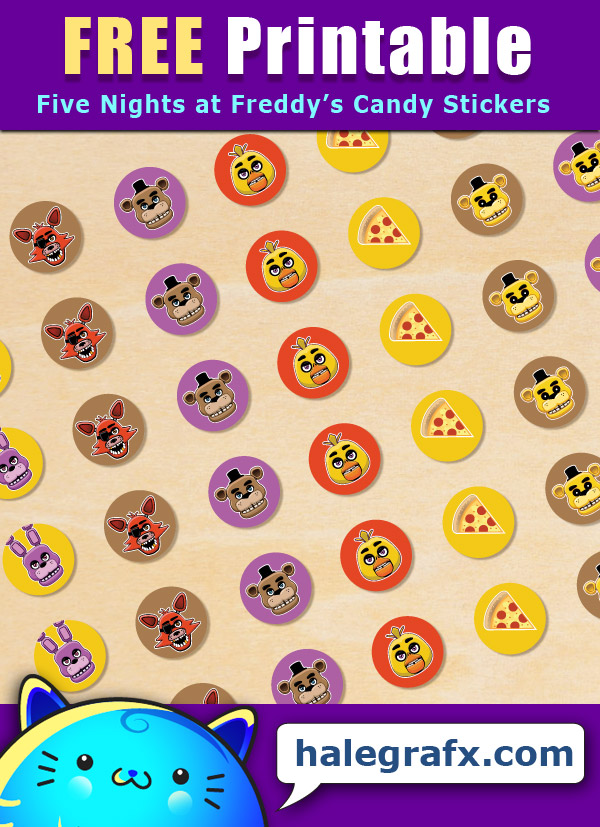 FREE Printable Five Nights at Freddy’s Hershey’s Kisses Stickers