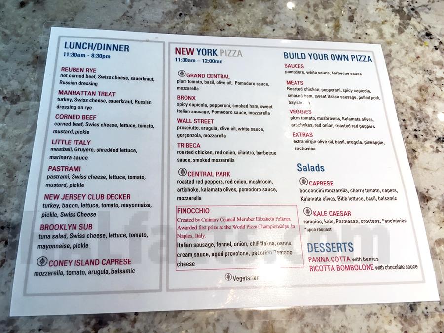 New York Pizza & Deli Koningsdam Dec. 2016 HAL Cruiser Information