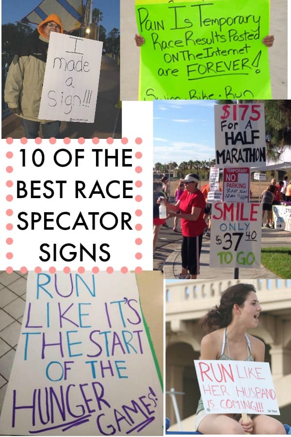 10 of the Best Race Spectator Signs • Half Crazy Mama