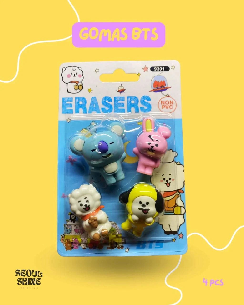 4 pcs School Erasers for kids HalfPe