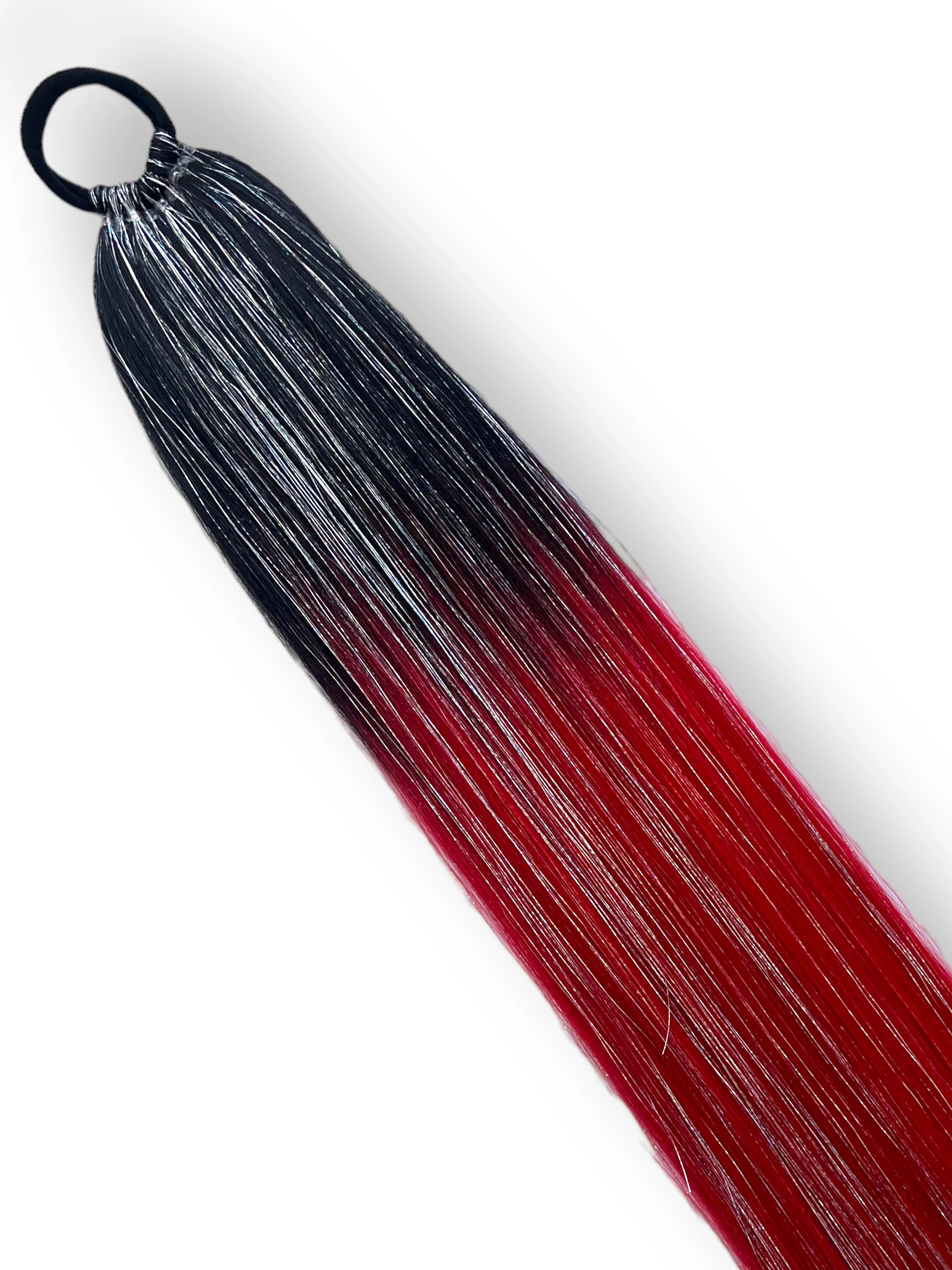 Abyss Ombre Tinsel Ponytail Extension