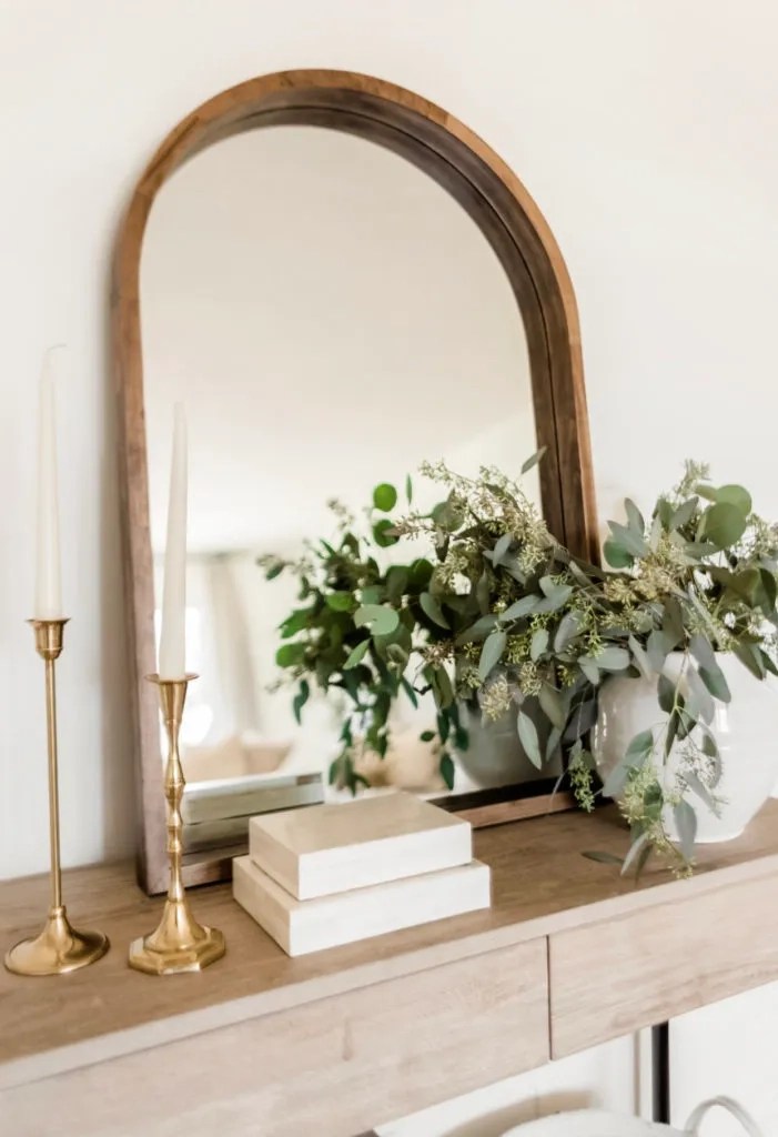 Entryway Update + Arched Mirror Reveal Halfway Wholeistic