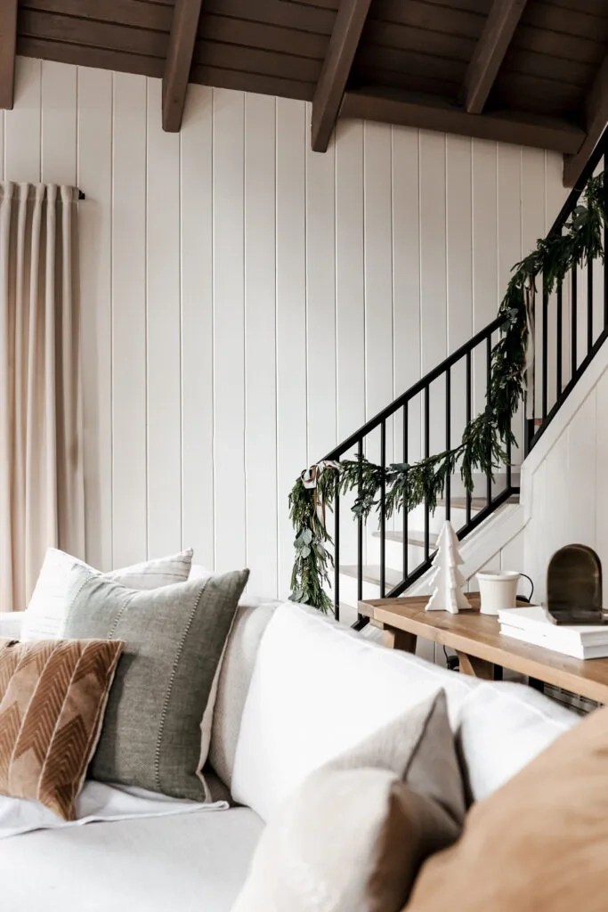 Garland Hanging Hack How to Hang Garland on Your Staircase Without