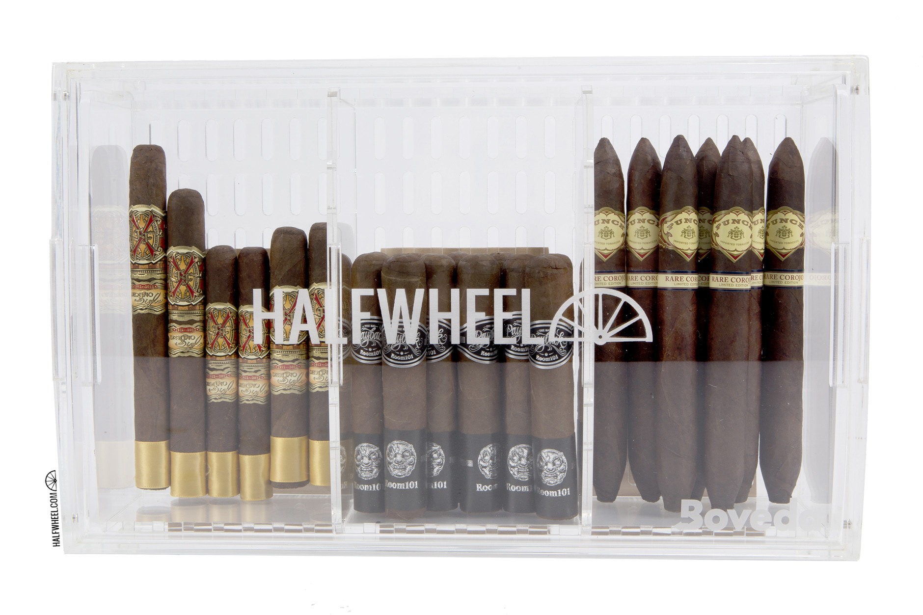 Boveda Large Acrylic Humidor halfwheel