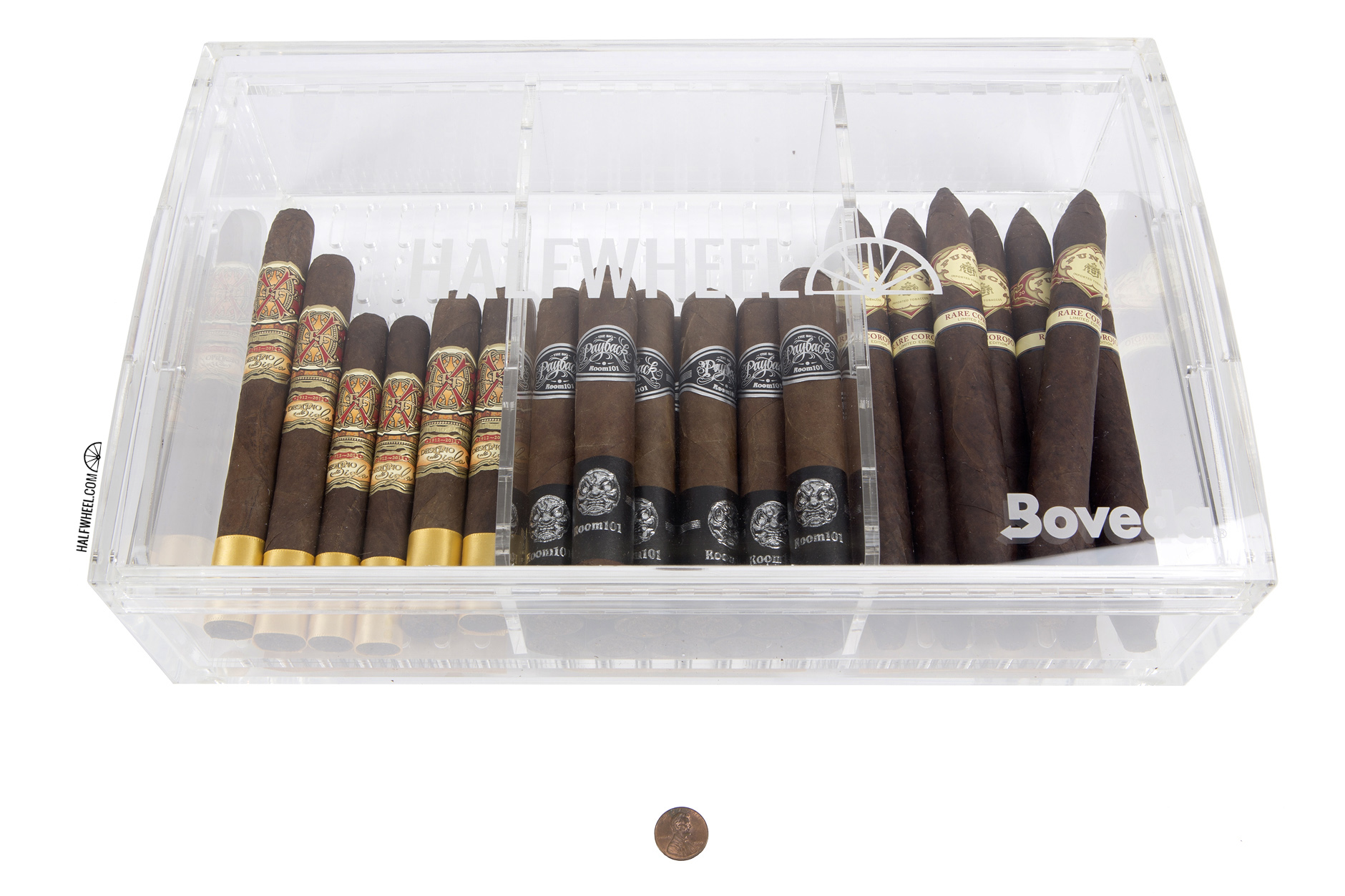 Boveda Large Acrylic Humidor halfwheel