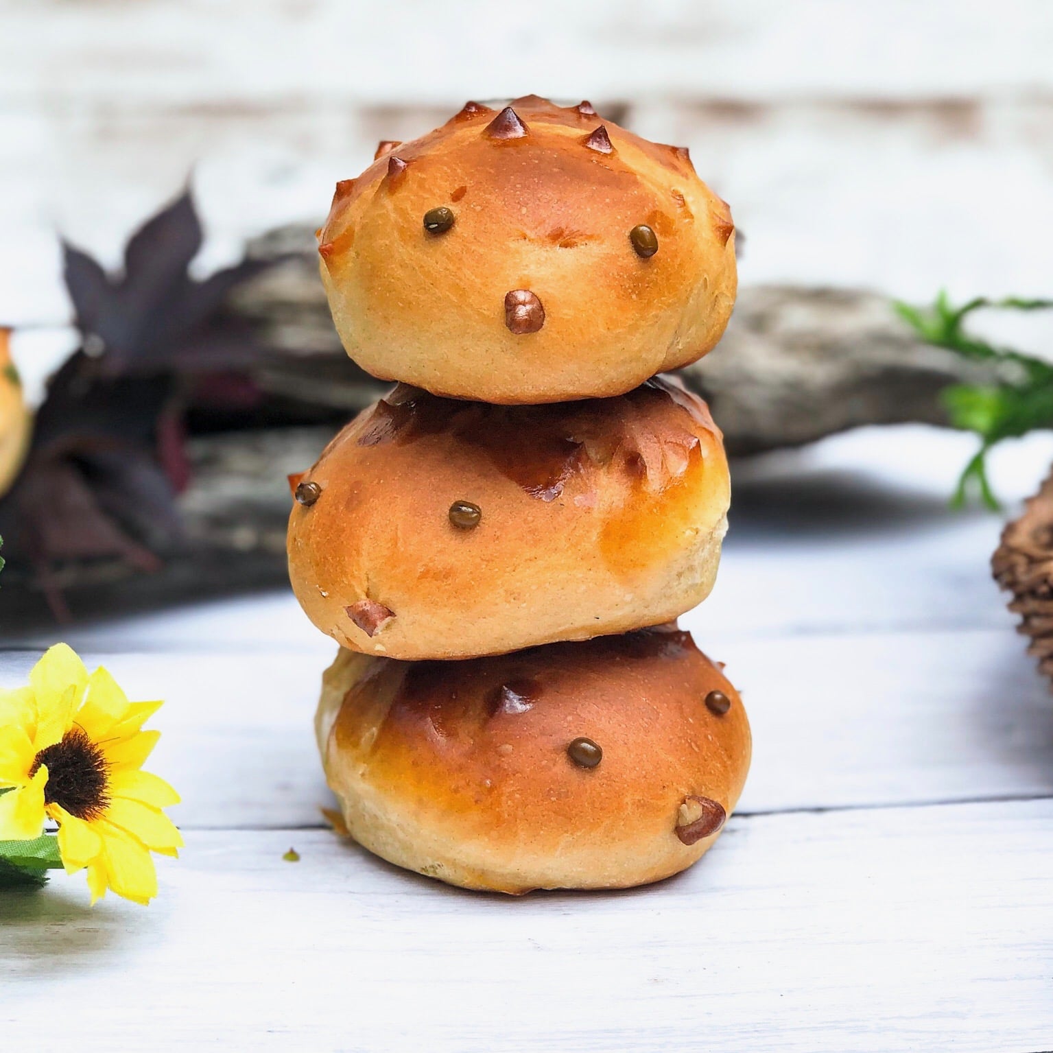 Hedgehog bread rolls Halicopter Away