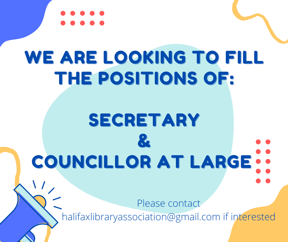 Join Us on the Executive Team! Halifax Library Association