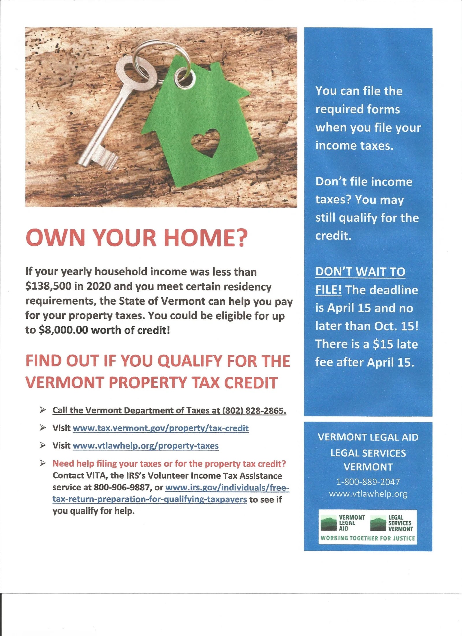 Property Tax Flyer Halifax, Vermont Halifax, Vermont Halifax, Vermont