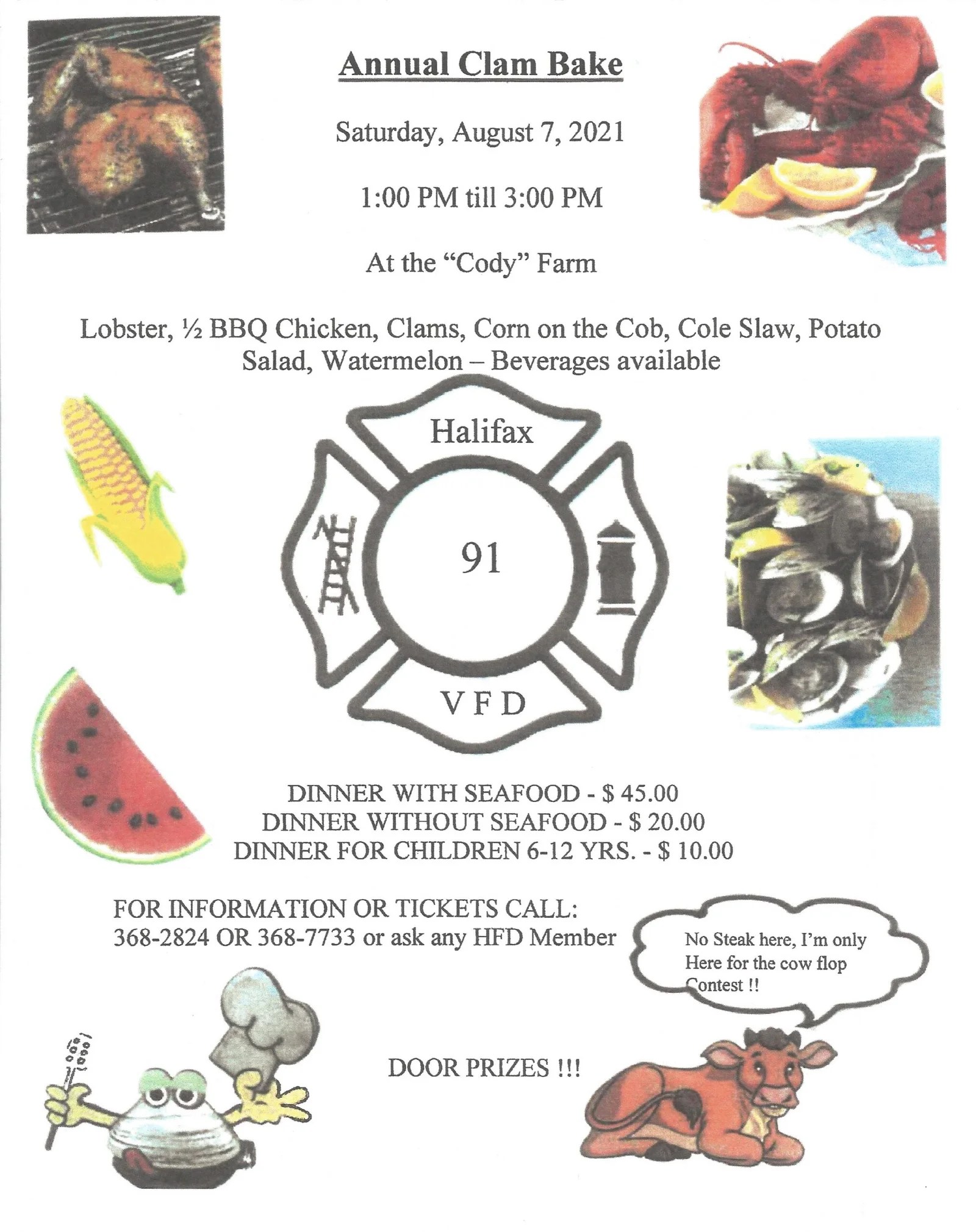 Clam Bake 2021 Halifax, Vermont Halifax, Vermont Halifax, Vermont