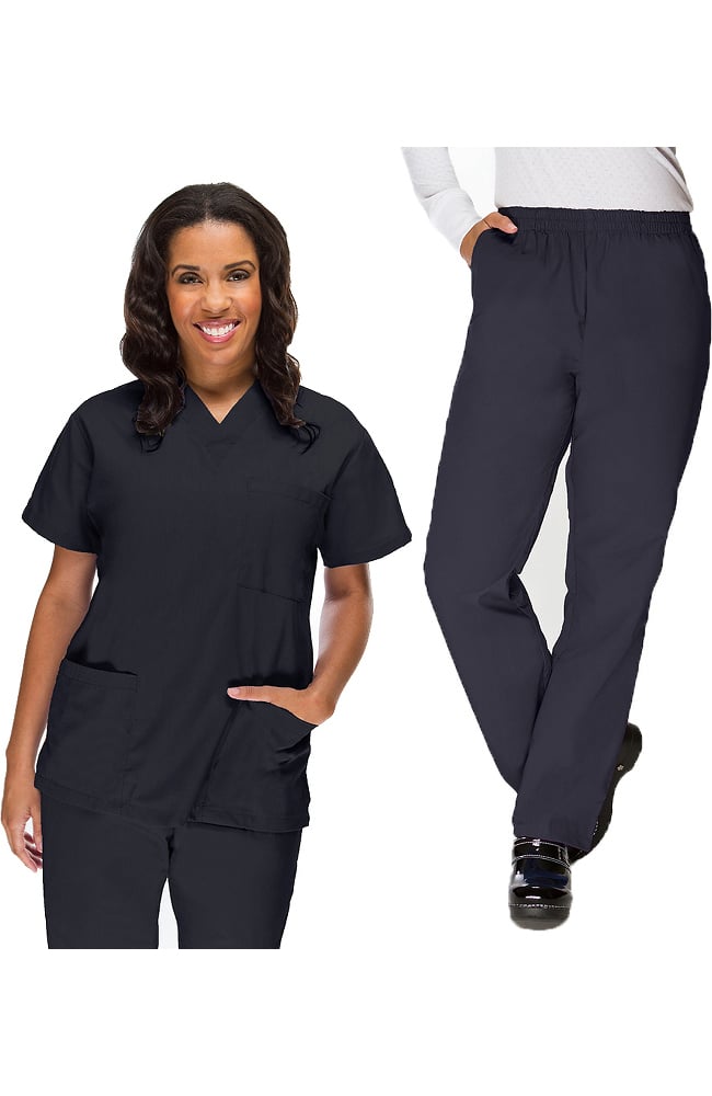 light gray scrubs a hospital uniform white