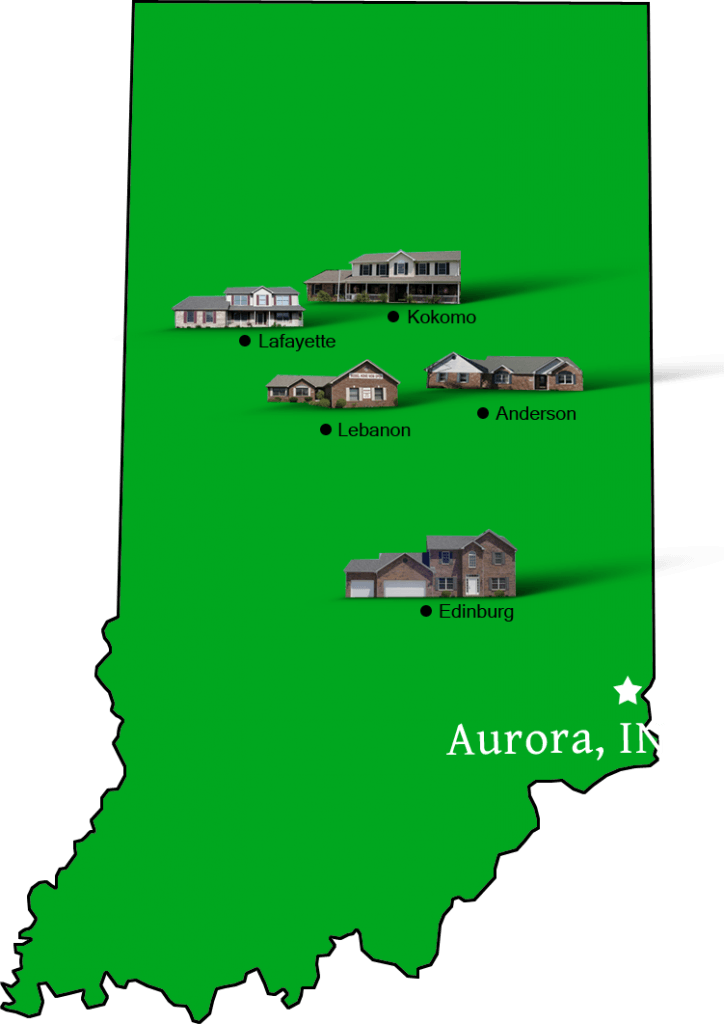 aurora_map Hallmark Homes Indiana's Leading "On Your Lot" Custom