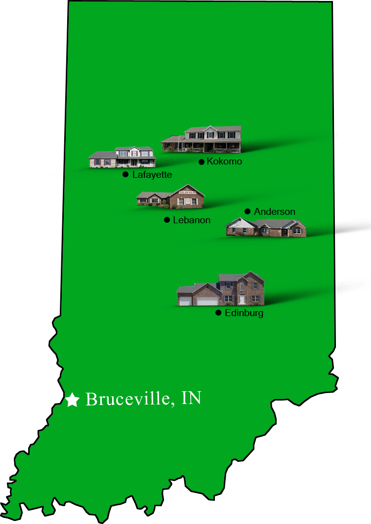 Bruceville_map Hallmark Homes Indiana's Leading "On Your Lot