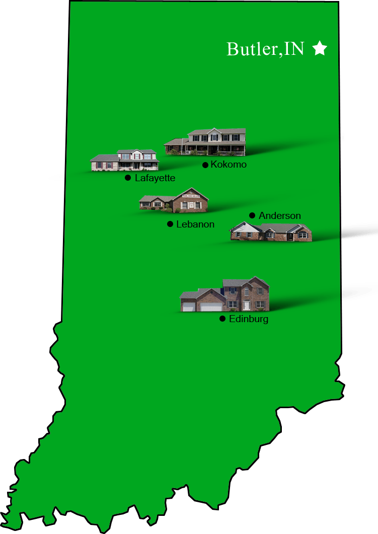 Butler_map Hallmark Homes Indiana's Leading "On Your Lot" Custom