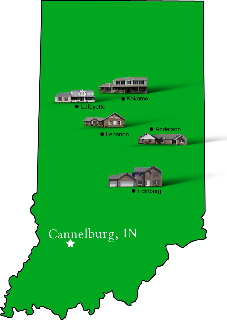 Cannelburg_map Hallmark Homes Indiana's Leading "On Your Lot