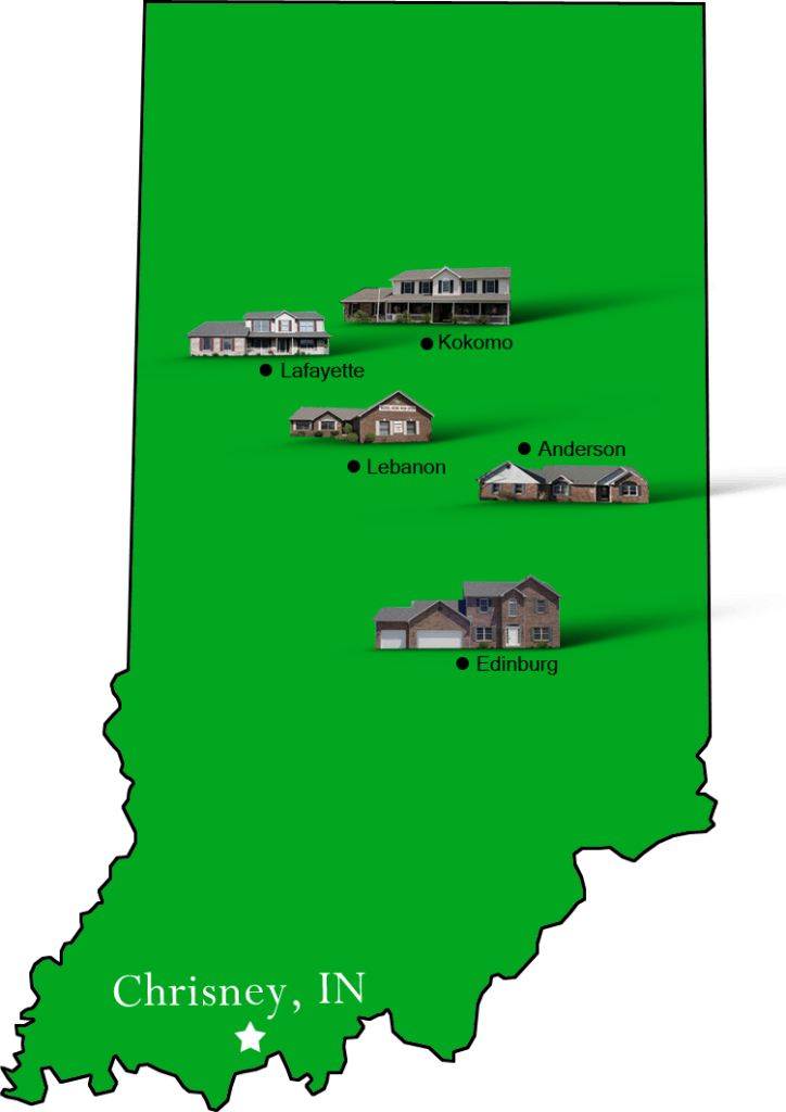 Chrisney_map Hallmark Homes Indiana's Leading "On Your Lot" Custom
