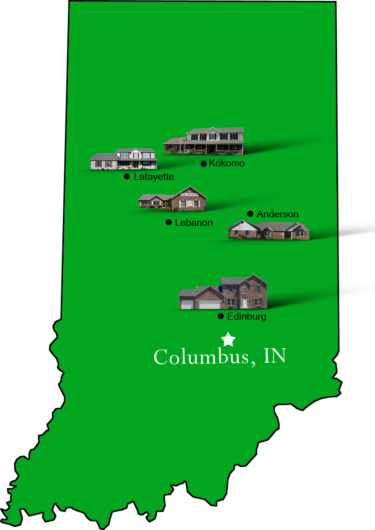 Columbus_map Hallmark Homes Indiana's Leading "On Your Lot" Custom