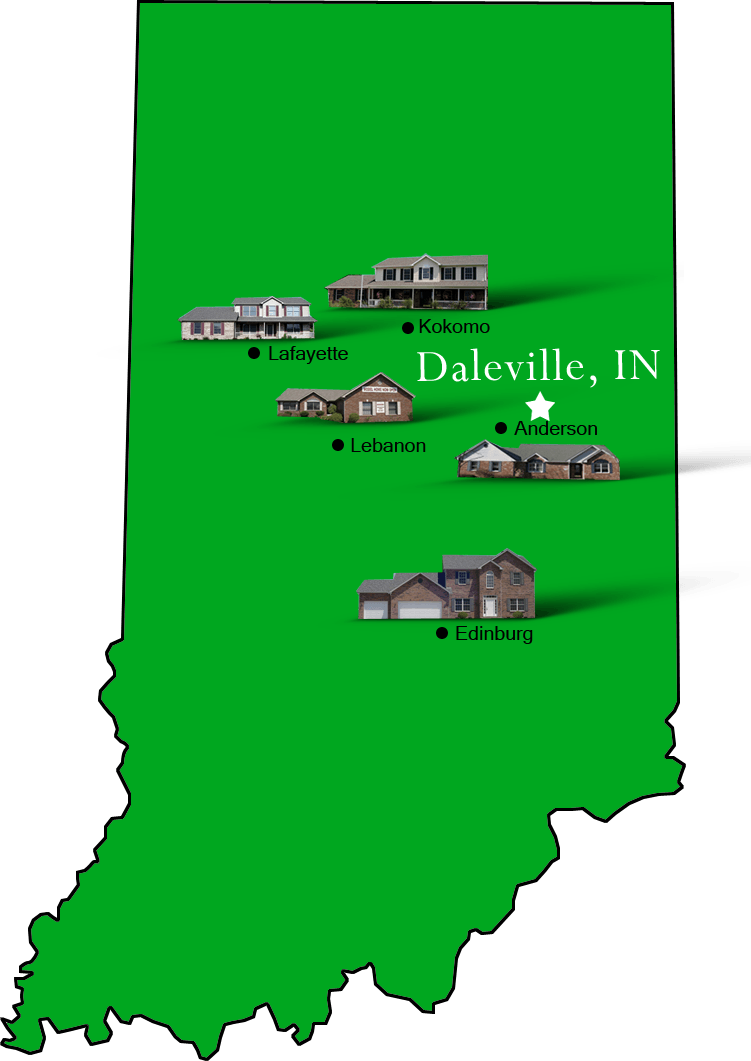 Daleville_map Hallmark Homes Indiana's Leading "On Your Lot" Custom