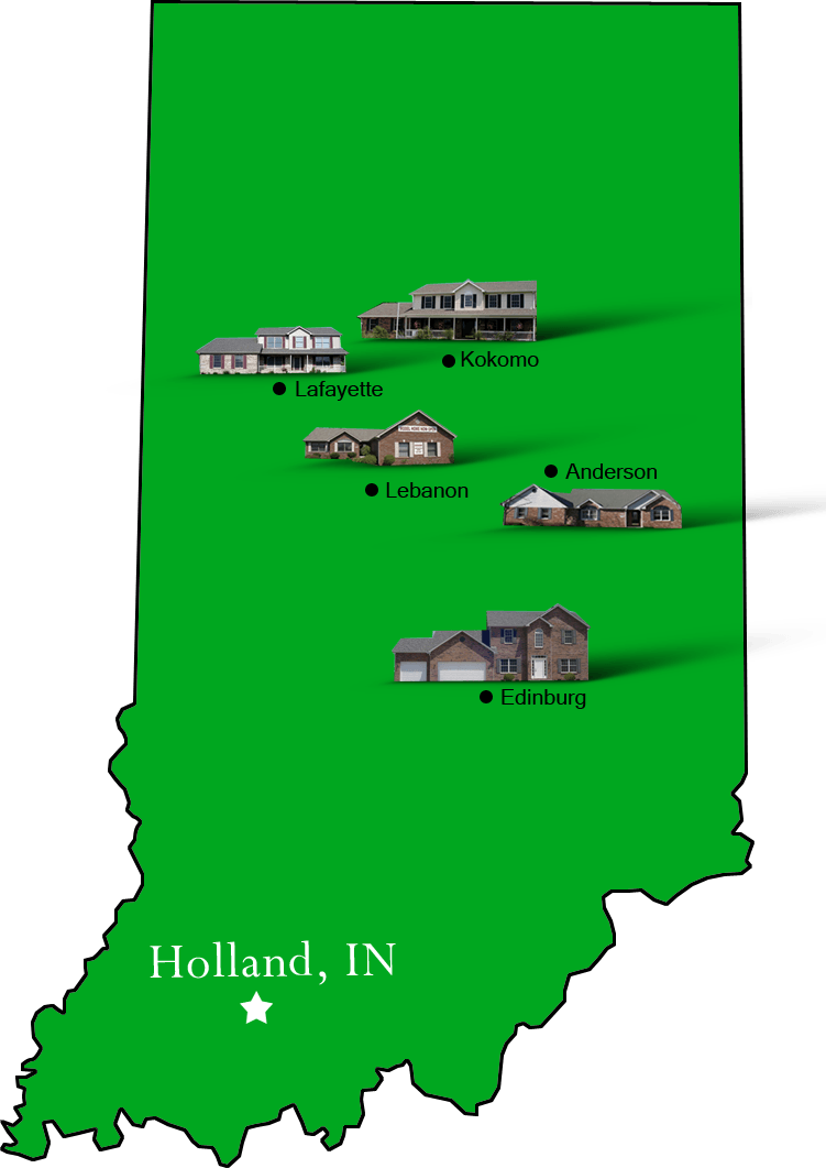 Holland_map Hallmark Homes Indiana's Leading "On Your Lot" Custom