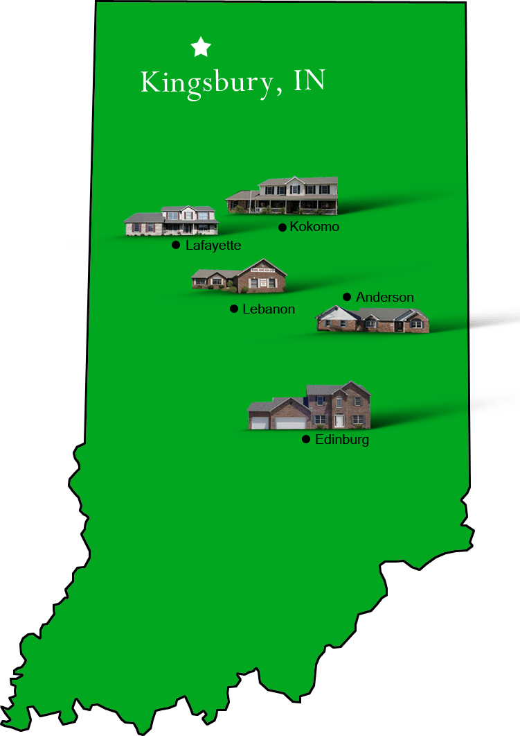 Kingsbury_map Hallmark Homes Indiana's Leading "On Your Lot" Custom