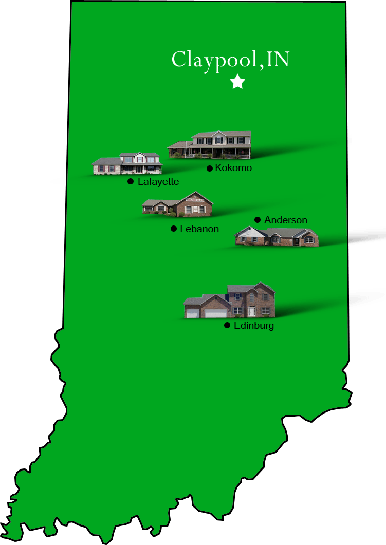 Claypool_map Hallmark Homes Indiana's Leading "On Your Lot" Custom