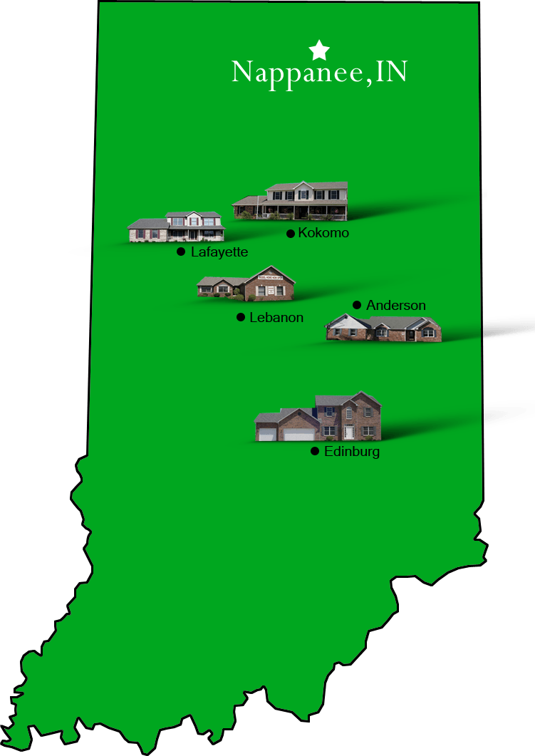 Nappanee_map Hallmark Homes Indiana's Leading "On Your Lot" Custom