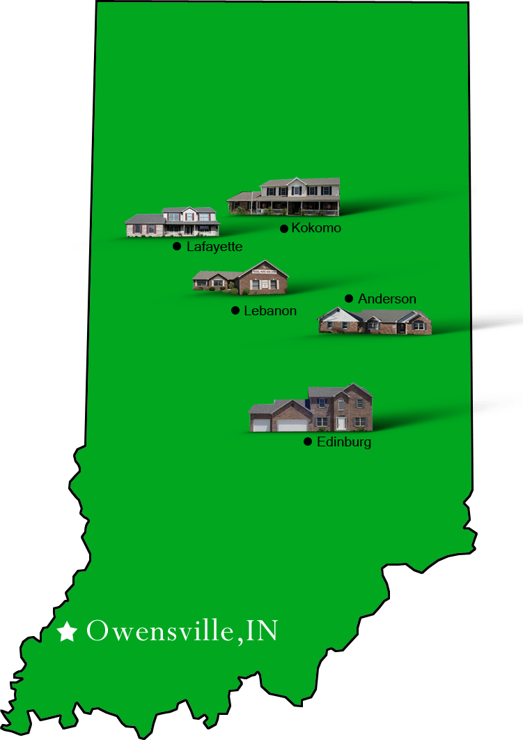 Owensville_map Hallmark Homes Indiana's Leading "On Your Lot