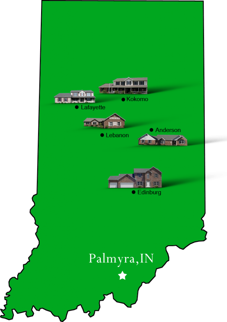 Palmyra_map Hallmark Homes Indiana's Leading "On Your Lot" Custom