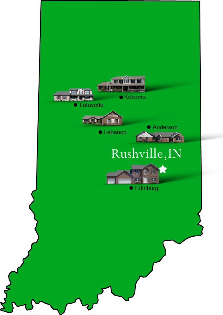Rushville_map Hallmark Homes Indiana's Leading "On Your Lot" Custom